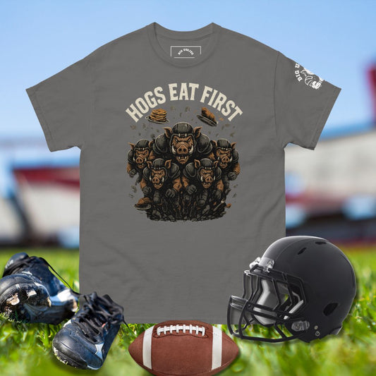 Hogs Eat First O-Line Tee