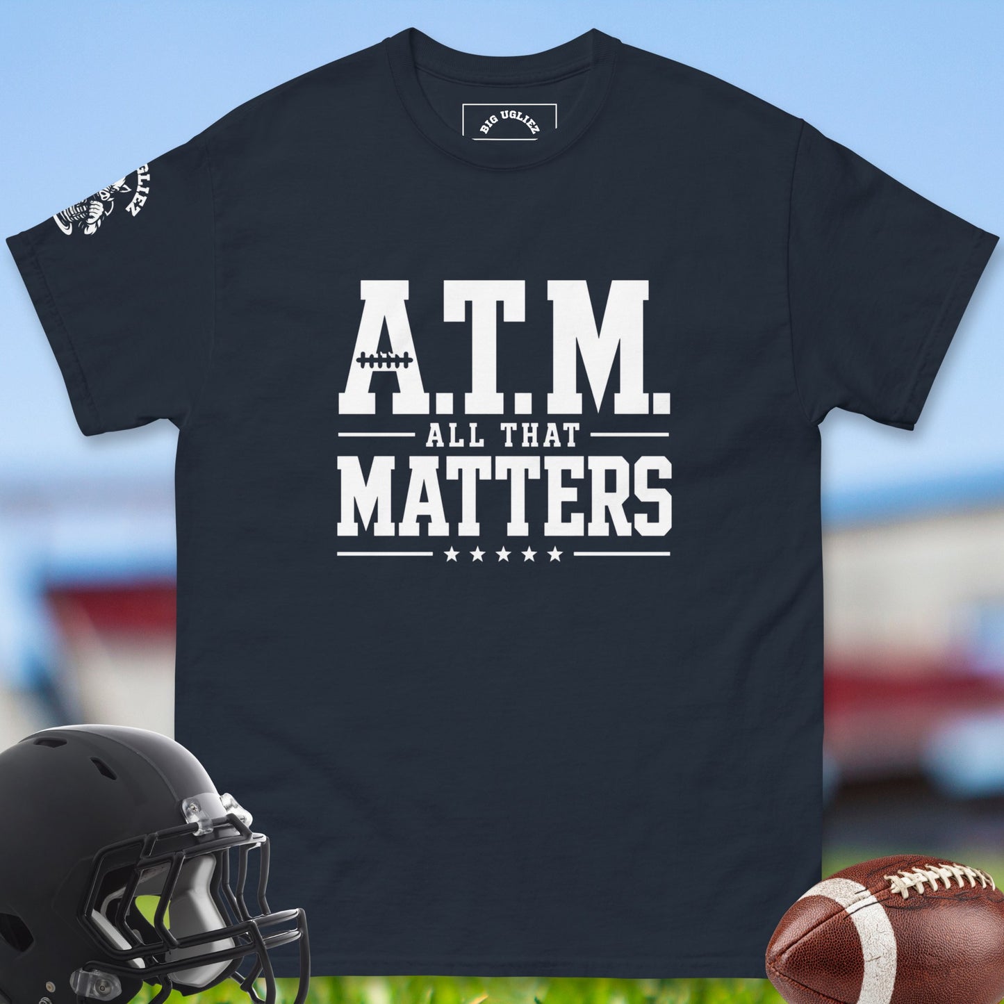 ATM_All_That_Matters_T-shirt_for_Offensive_Lineman_in_Navy