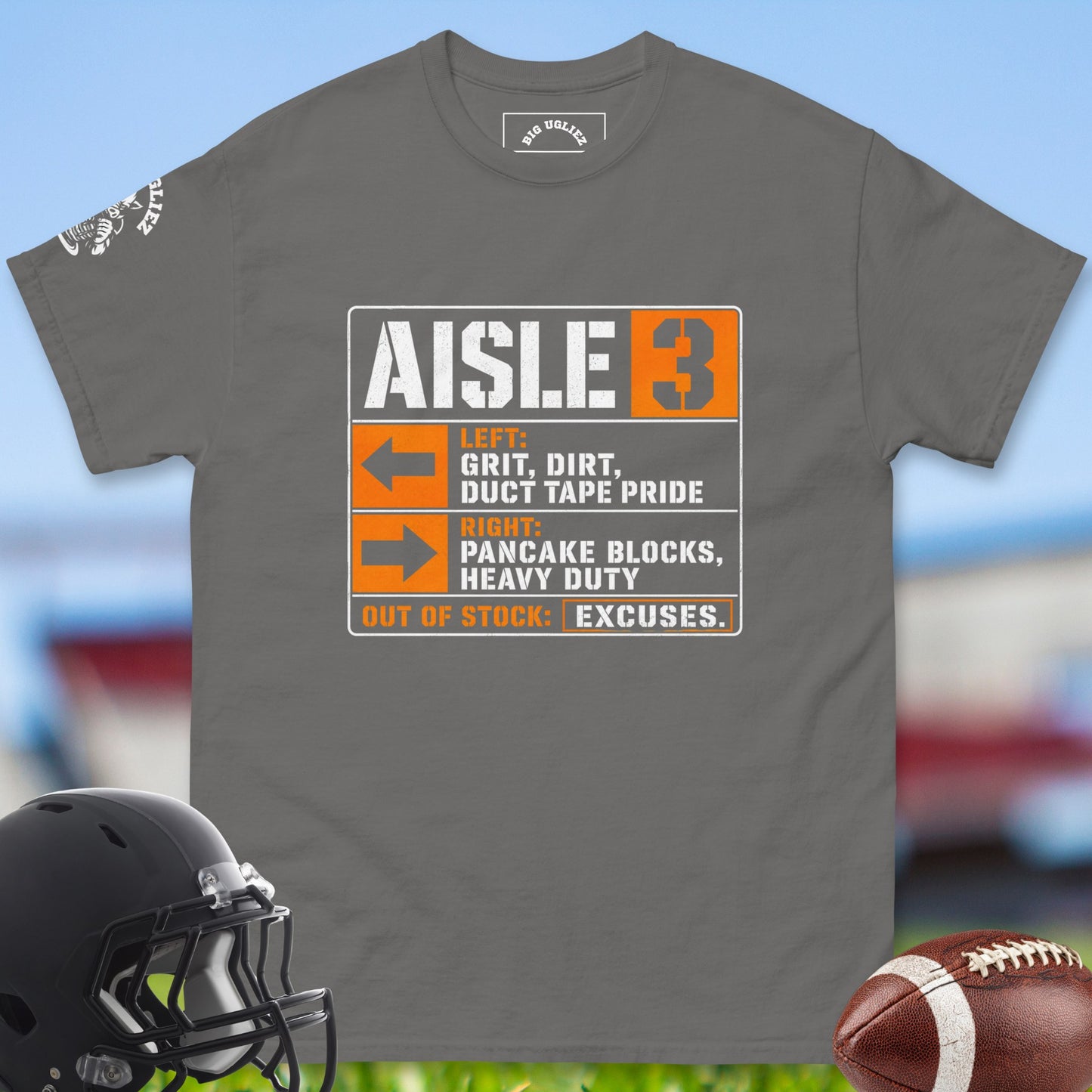 Aisle_3_T-shirt_for_Offensive_Lineman_in_Charcoal