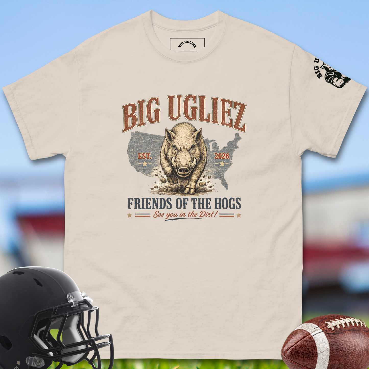 Big_Ugliez_Friends_of_the_Hogs_T-shirt_for_Offensive_Lineman_in_Natural