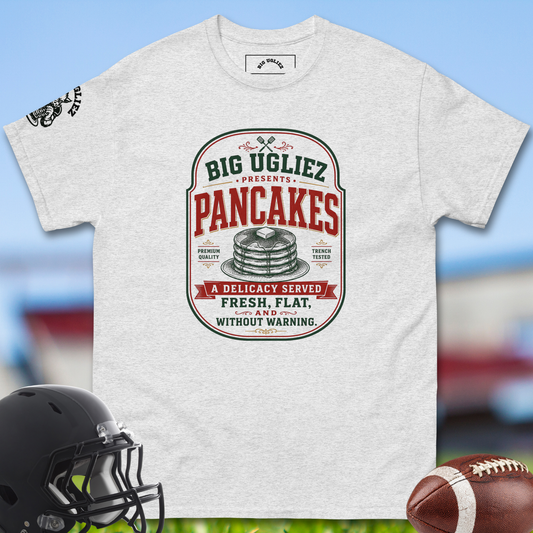 Big_Ugliez_Presents_Pancakes_T-shirt_for_Offensive_Lineman_in_Ash