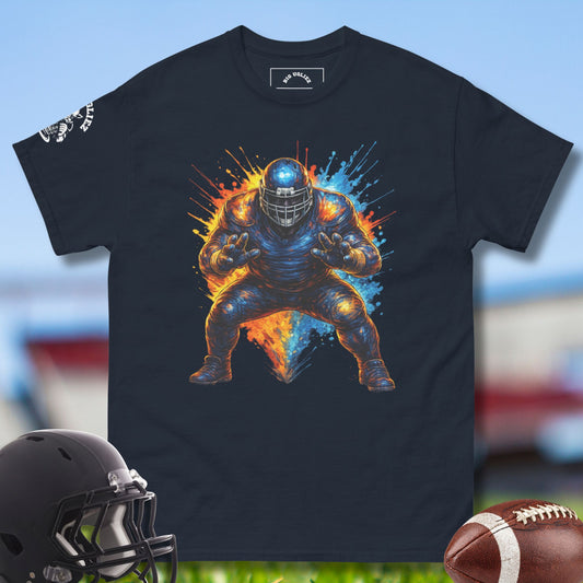 Color_Burst O-lineman Tshirt by Big Ugliez in blue