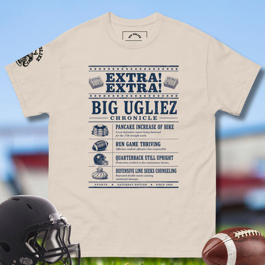 Extra Extra T-shirt for Offensive Linemen by Big Ugliez in natural