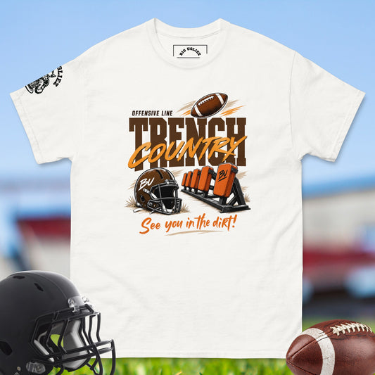 OffensiveLineTrenchCountryT-shirtforOffensiveLinemaninWhite