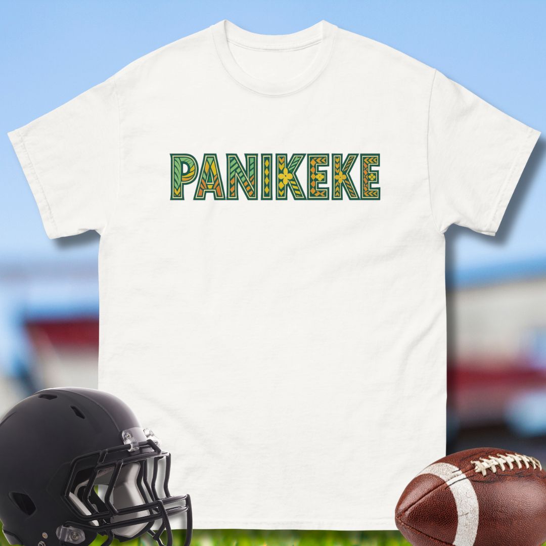 Panikeke Tshirt for Offensive Lineman in white