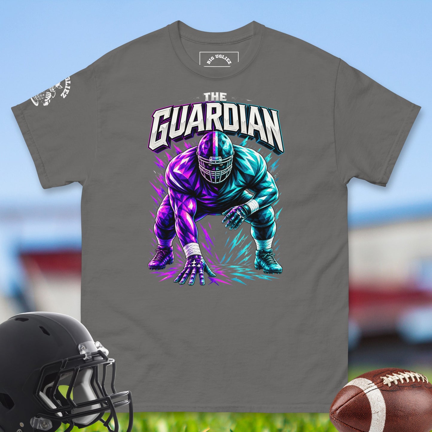 The_Guardian_T-shirt_for_Offensive_Lineman_in_Charcoal