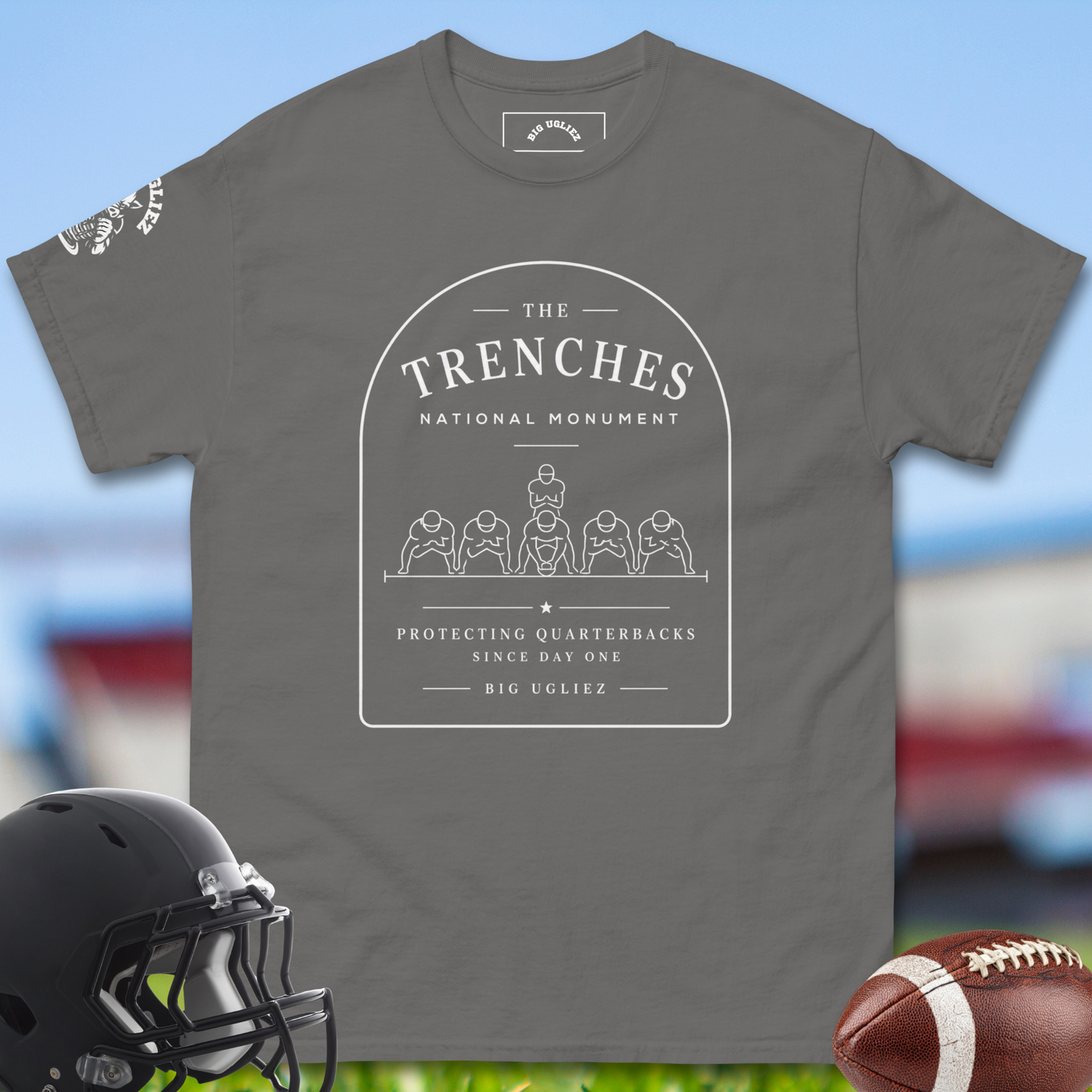 The Trenches National Monument Tshirt in charcoal