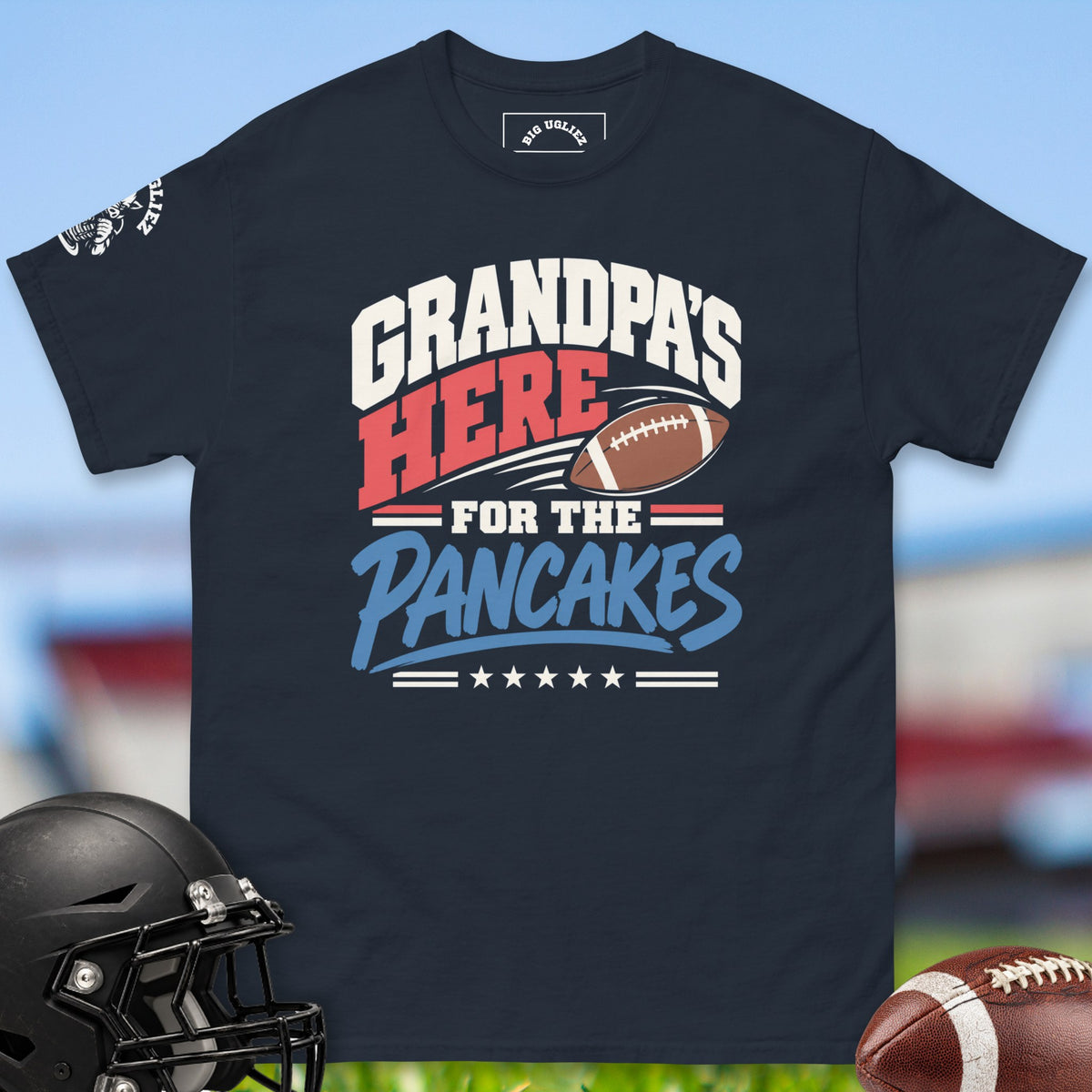 grandpas-here-for-the-pancakes-offensive-linemen-t-shirts-by-big-ugliez-in-navy