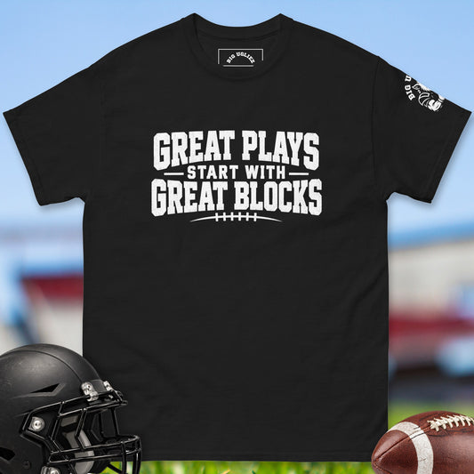 Great Plays offensive lineman t-shirt in Black by Big Ugliez