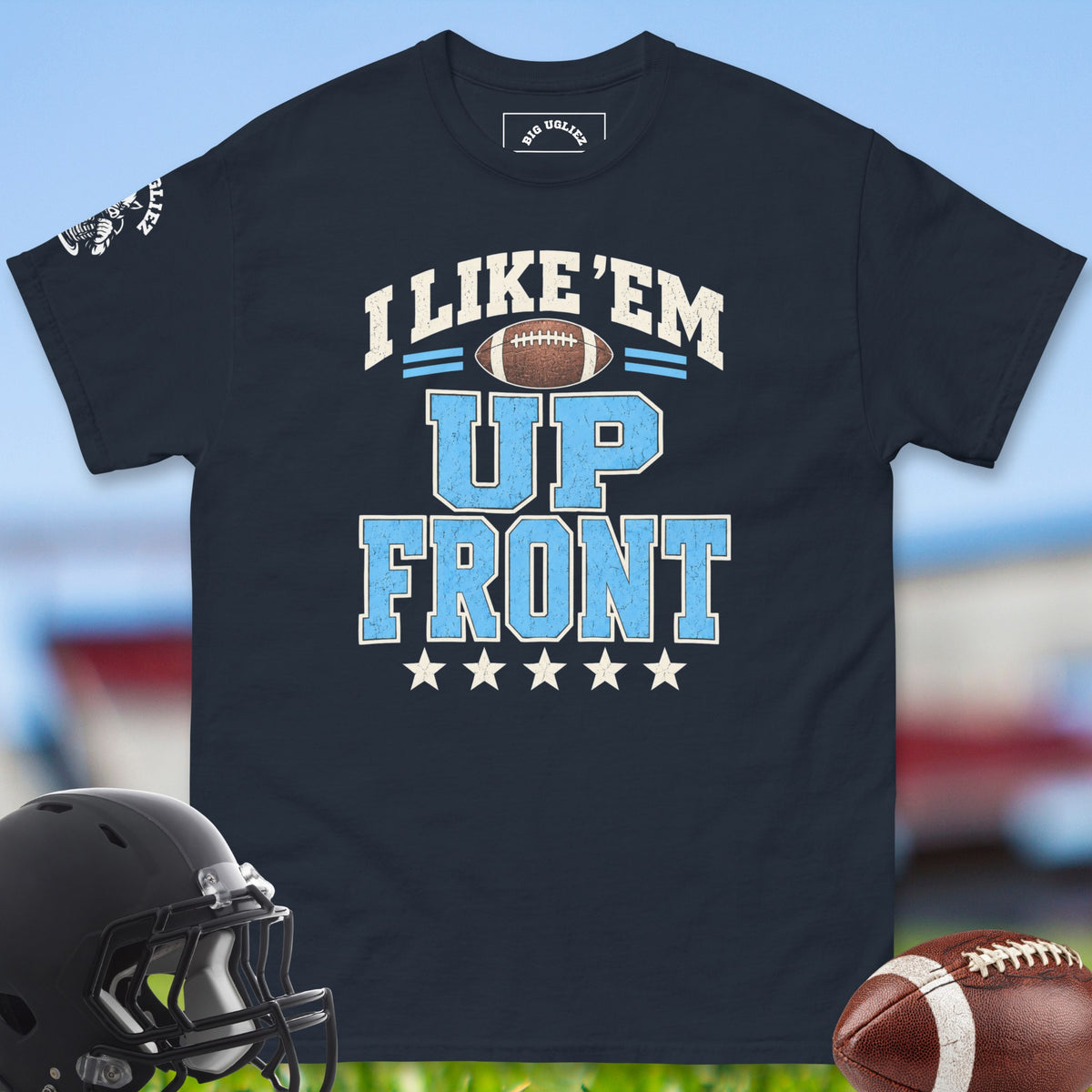 i-like-em-up-front-offensive-linemen-t-shirts-by-big-ugliez-in-navy