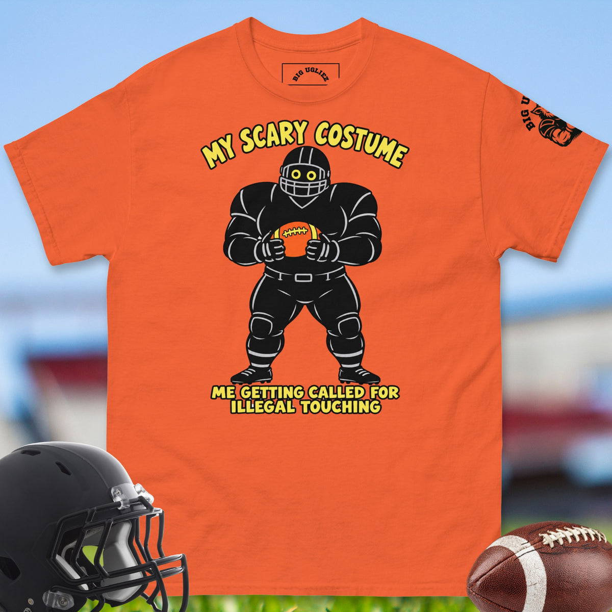 my-scary-costume-offensive-linemen-t-shirts-by-big-ugliez-in-orange