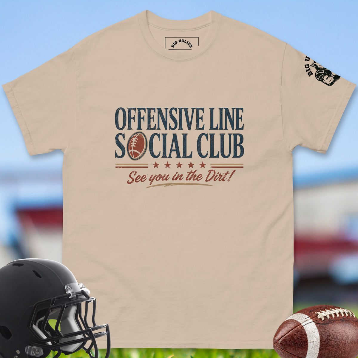 offensive-line-social-club-wordmark-offensive-linemen-t-shirts-by-big-ugliez-in-sand