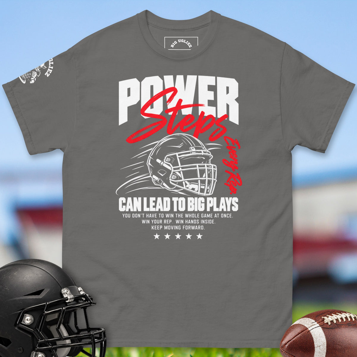 power-steps-can-lead-to-big-plays-offensive-linemen-t-shirts-by-big-ugliez-in-charcoal