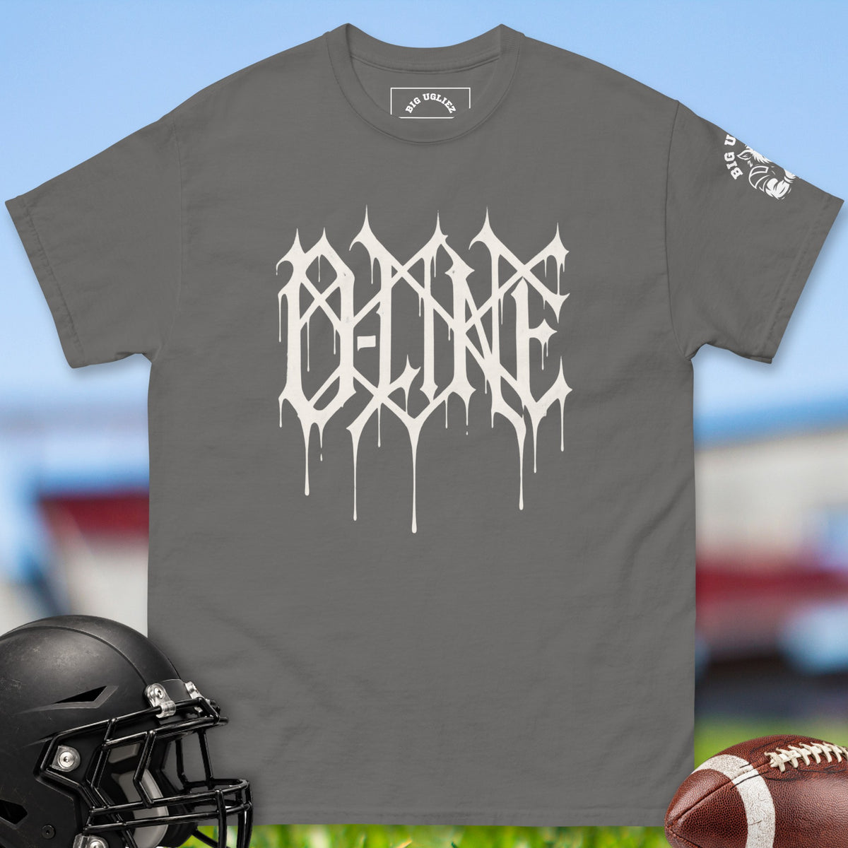 that oline drip offensive-linemen-t-shirts-by-big-ugliez-in-charcoal