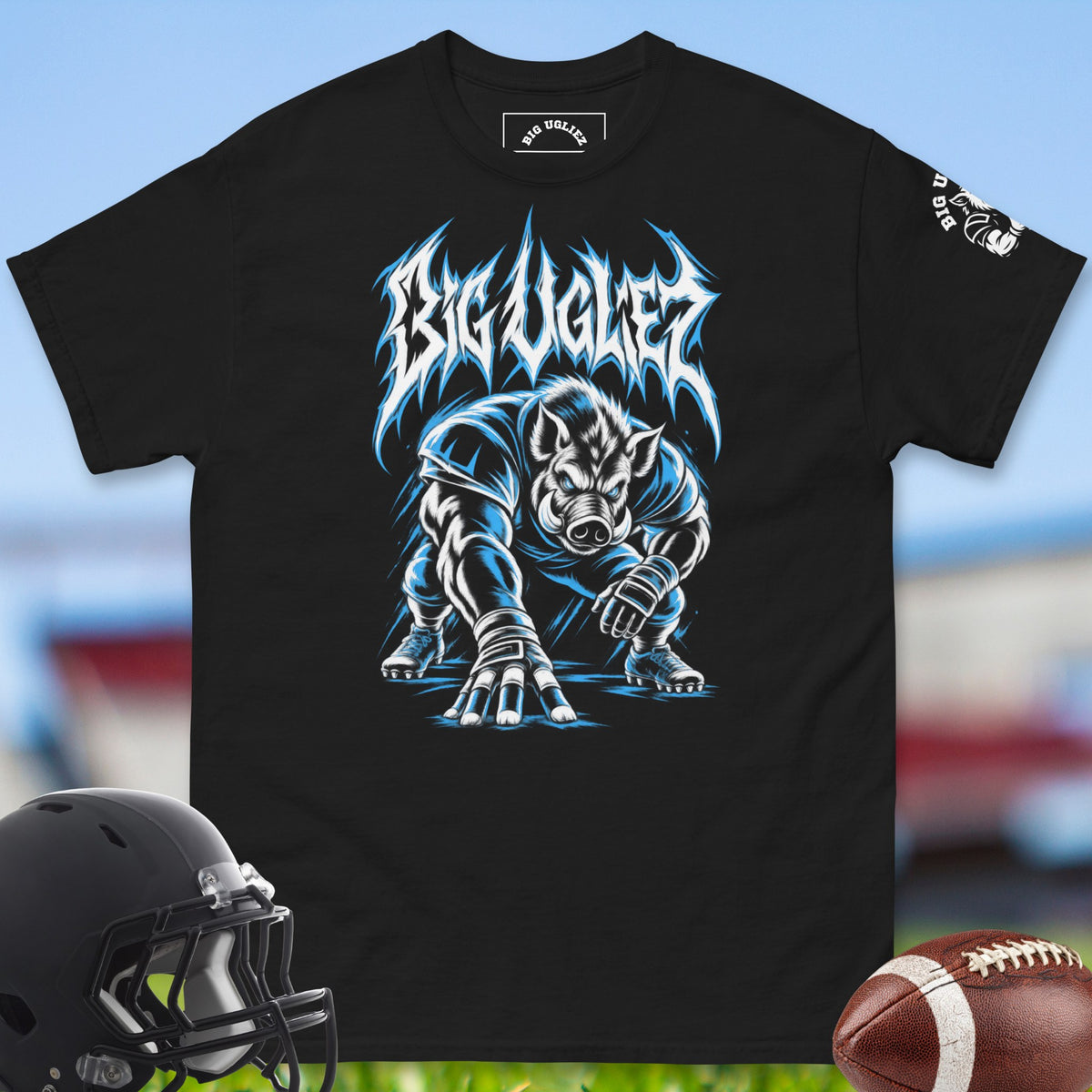 trench symbiote-offensive-linemen-t-shirts-by-big-ugliez-in-black