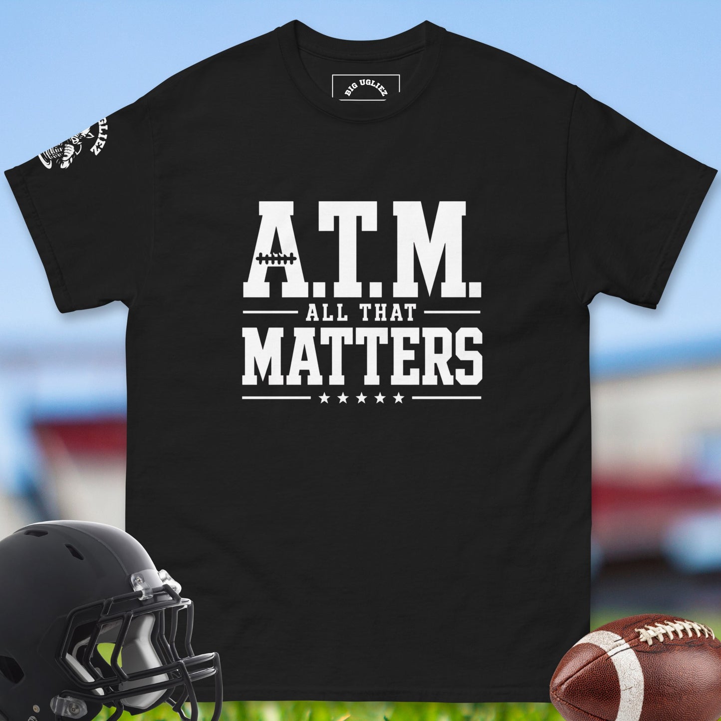 ATM_All_That_Matters_T-shirt_for_Offensive_Lineman_in_Black