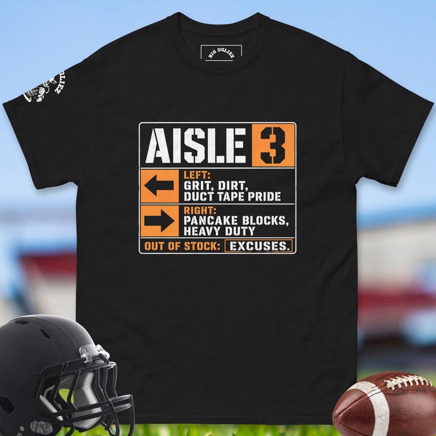 Aisle_3_T-shirt_for_Offensive_Lineman_in_Black