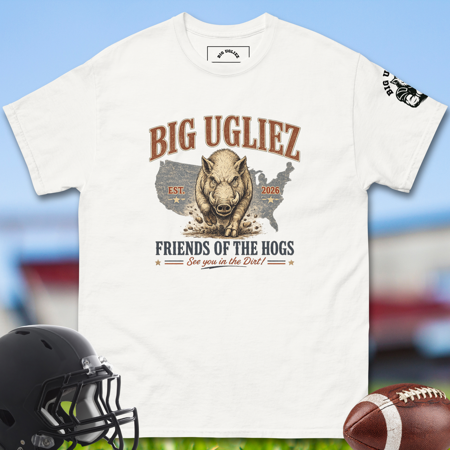 Big_Ugliez_Friends_of_the_Hogs_T-shirt in white