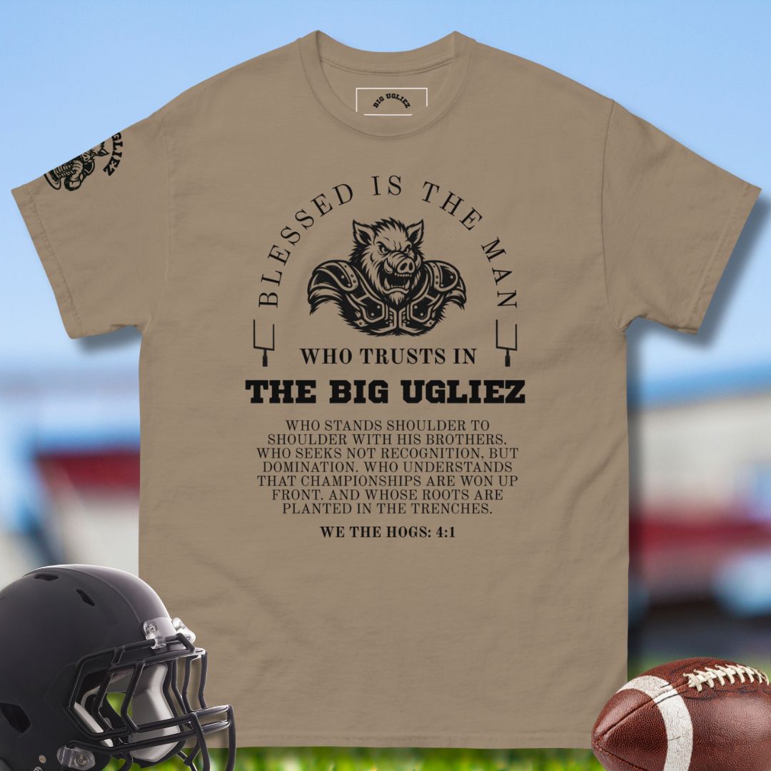 Blessed Is the Man Who Trusts In The Big Ugliez T-shirt in brown