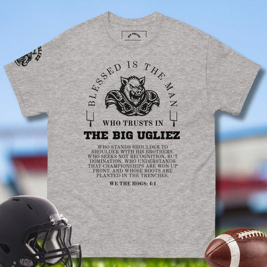 Blessed Is the Man Who Trusts In The Big Ugliez T-shirt in gray