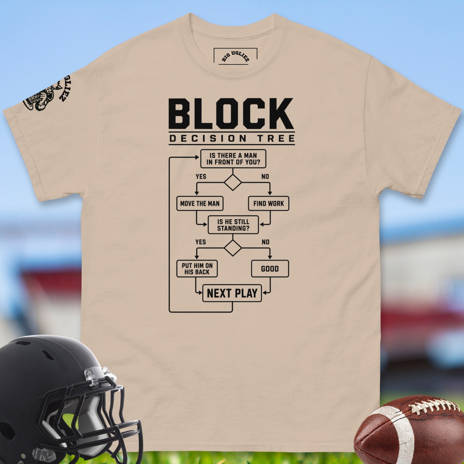 Block_Decision_Tree_T-shirt_for_Offensive_Lineman_in_Sand