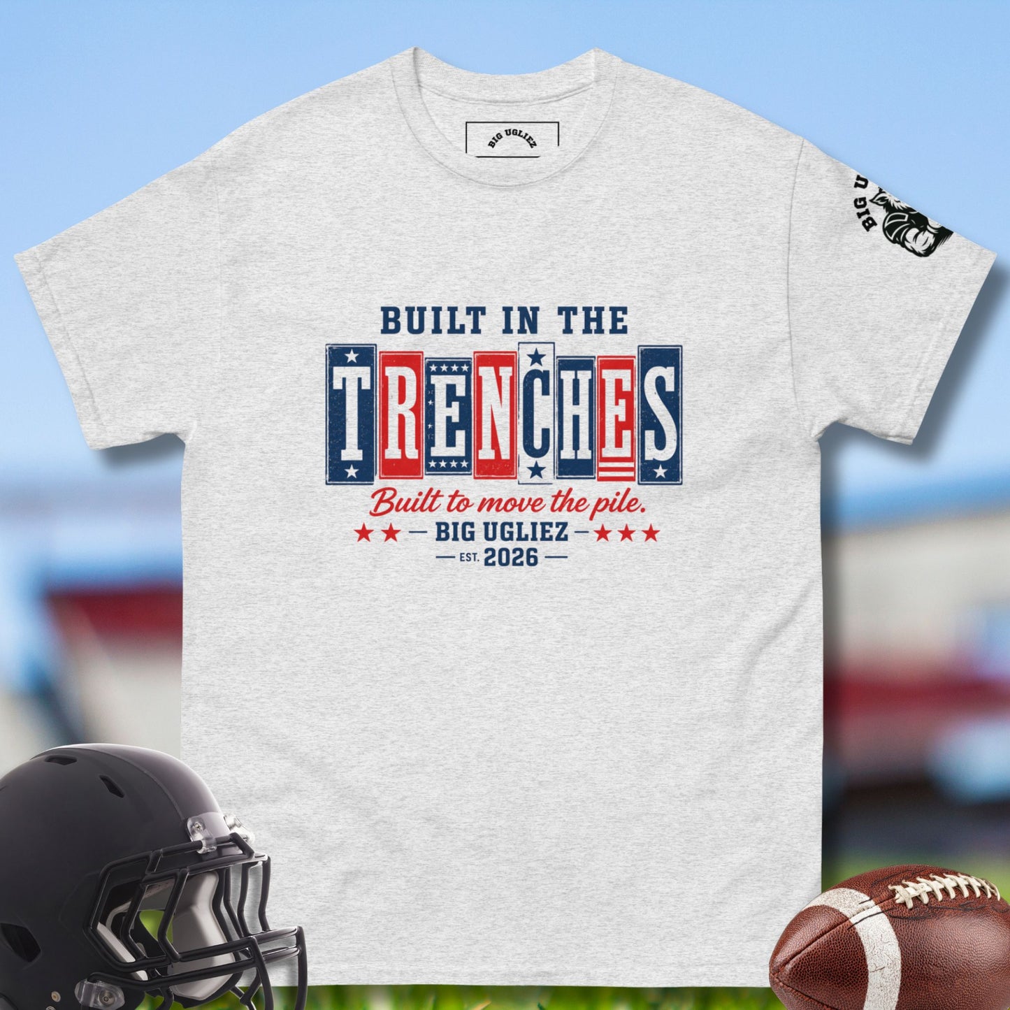 Built in the Trenches Tee in gray