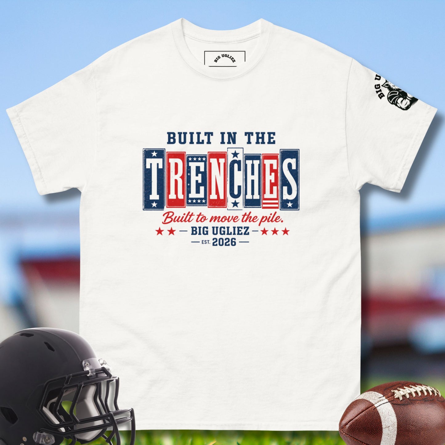 Built in the Trenches Tee in white