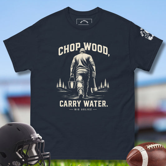 Chop Wood, Carry Water Oline Tee by Big Ugliez in blue