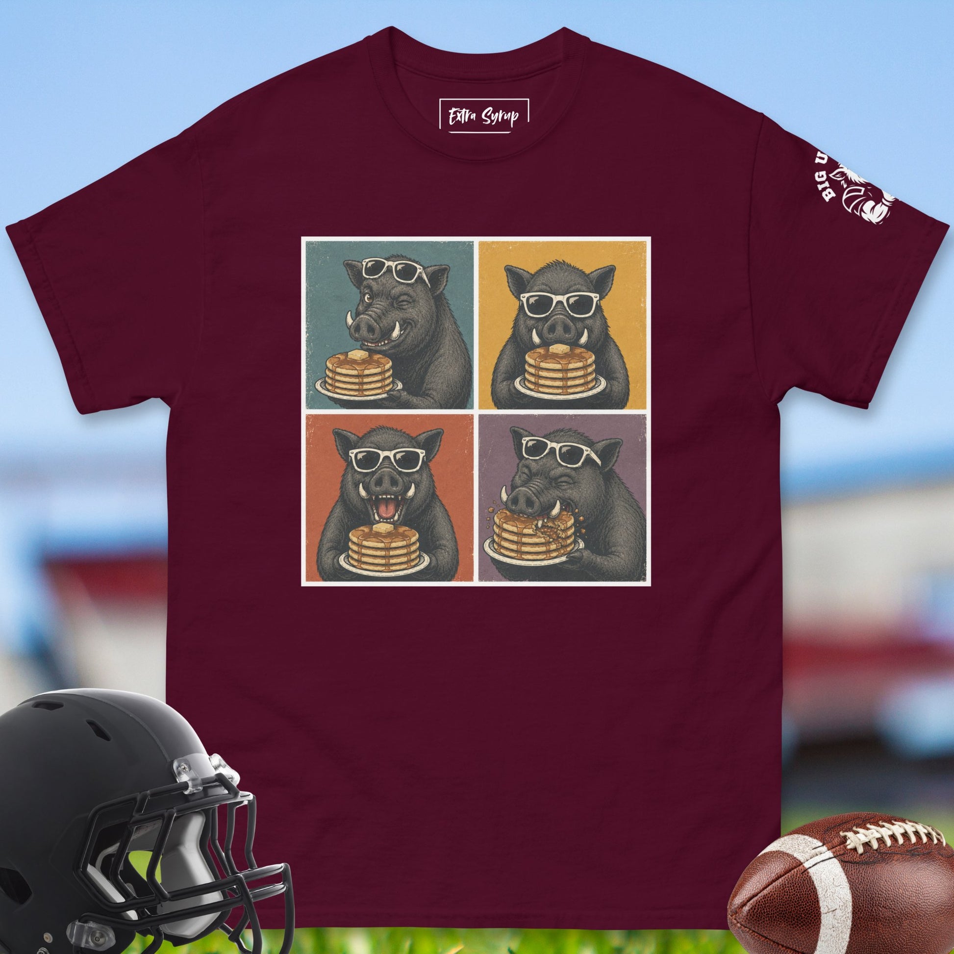 Extra_Syrup_T-shirt_for_Offensive_Lineman_in_Maroon