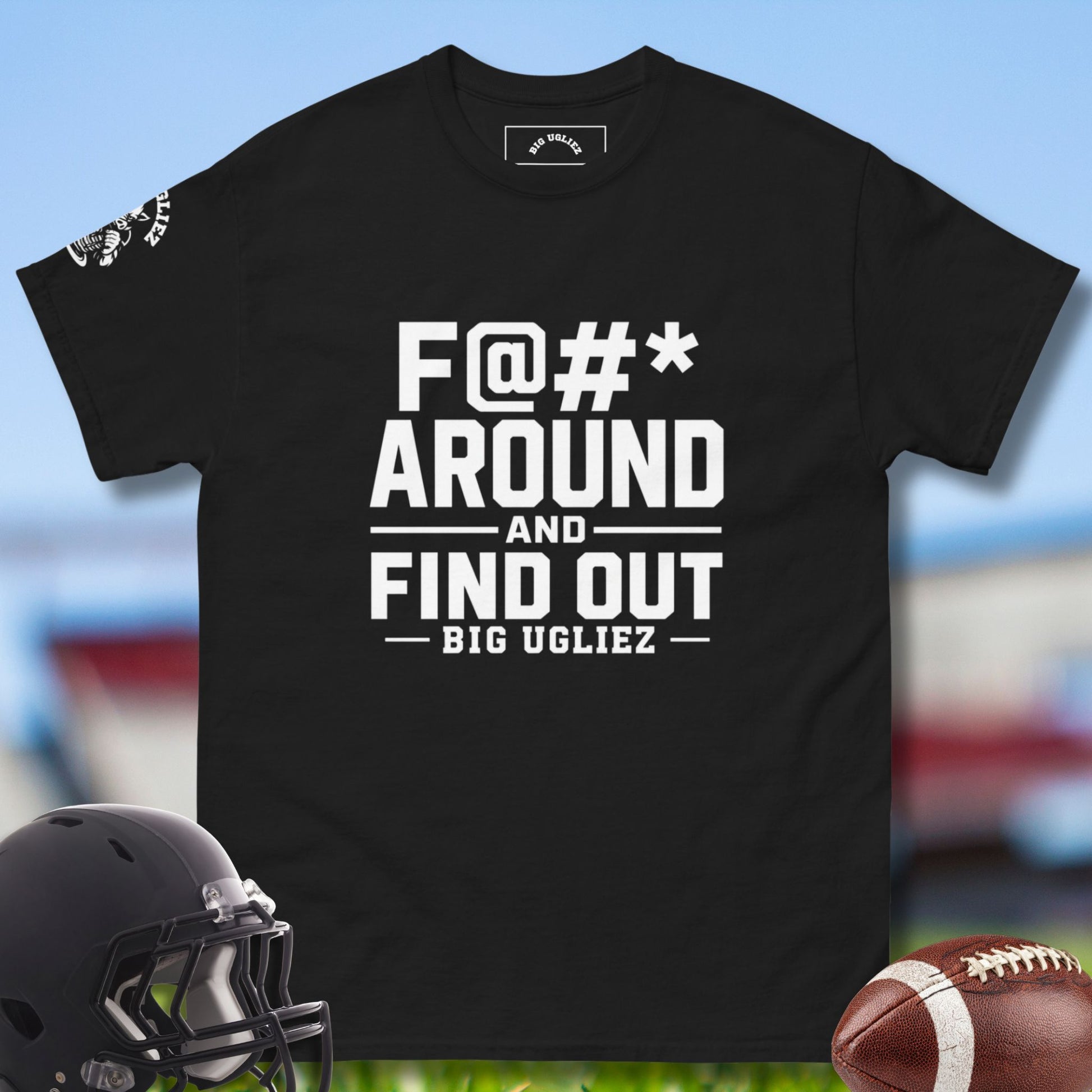F Around and Find Out Offensive Lineman Tshirt in black