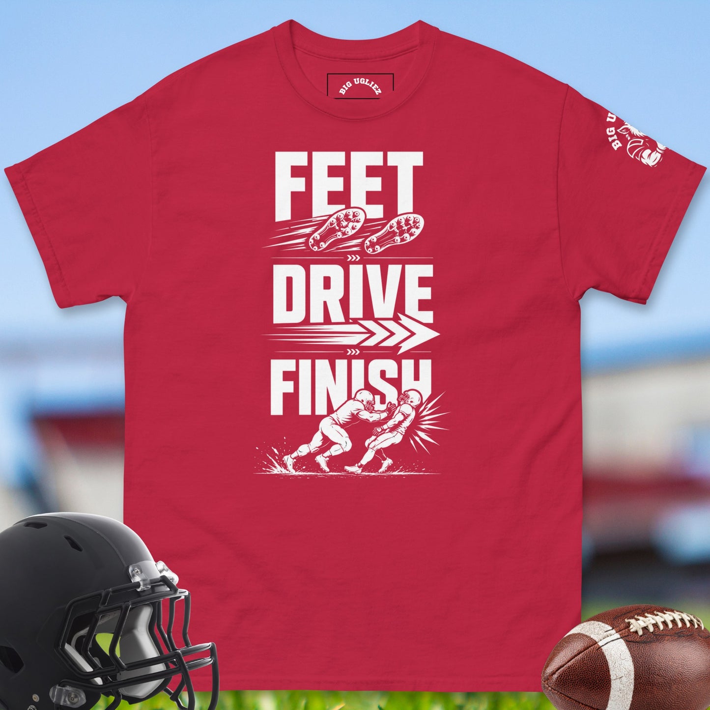 Feet_Drive_Finish_T-shirt_for_Offensive_Lineman_in_Cardinal
