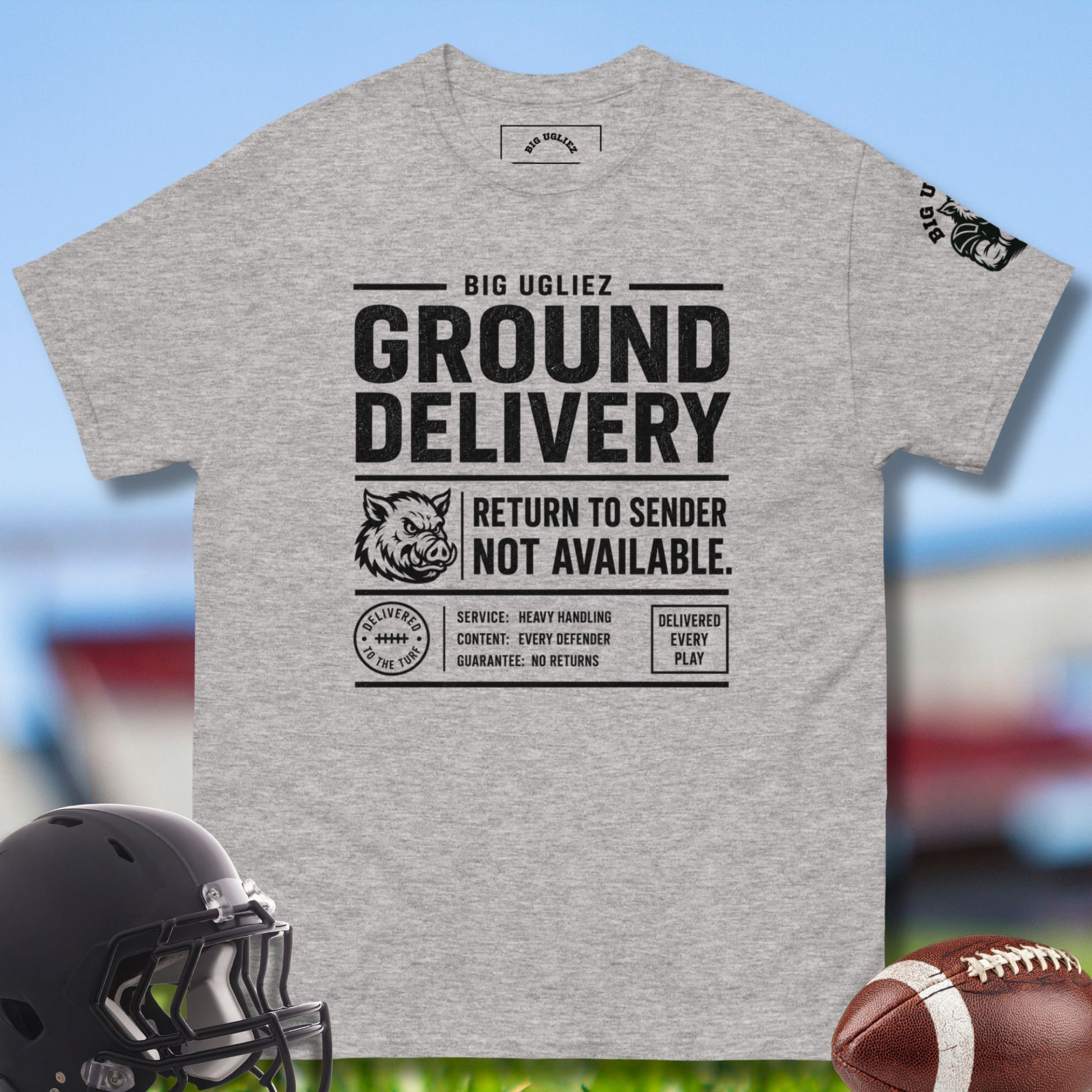 Ground Delivery T-shirt for Olinemen by Big Ugliez