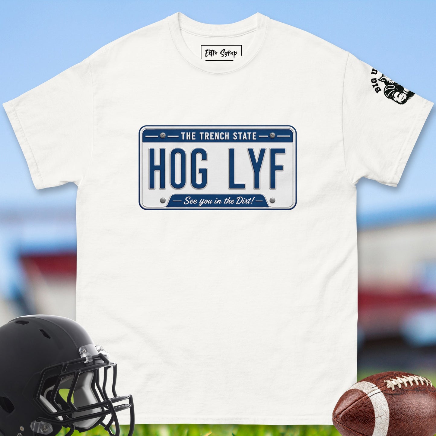 Hog_Lyf_T-shirt_for_Offensive_Lineman_in_White