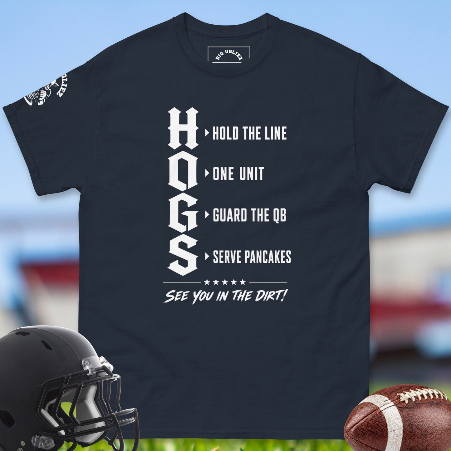 Hogs_T-shirt_for_Offensive_Lineman_in_Navy