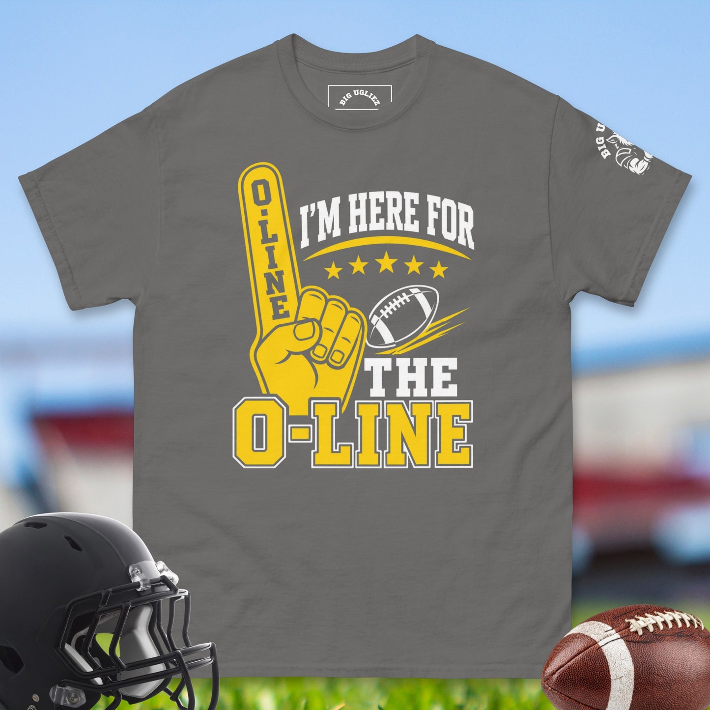 I_m_Here_For_The_O-Line_T-shirt_for_Offensive_Lineman_in_Charcoal