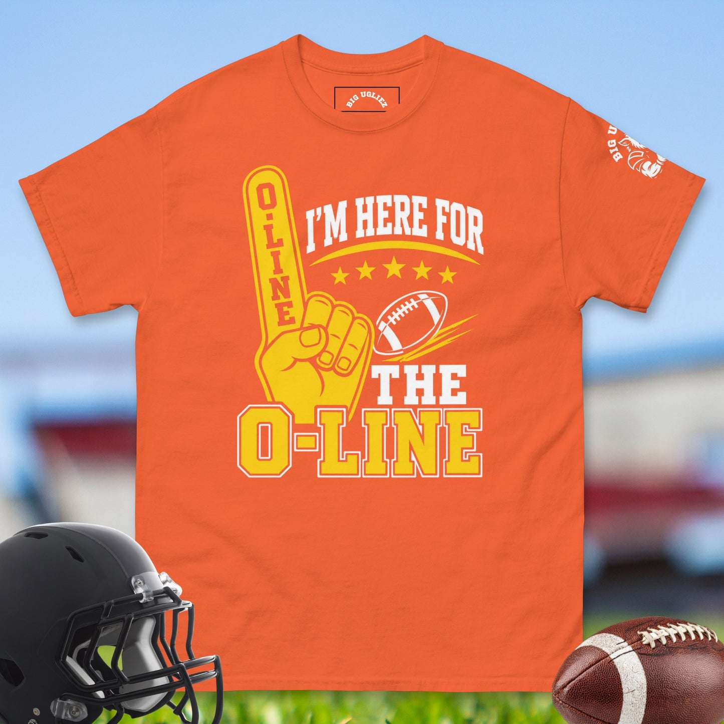 I_m_Here_For_The_O-Line_T-shirt_for_Offensive_Lineman_in_Orange