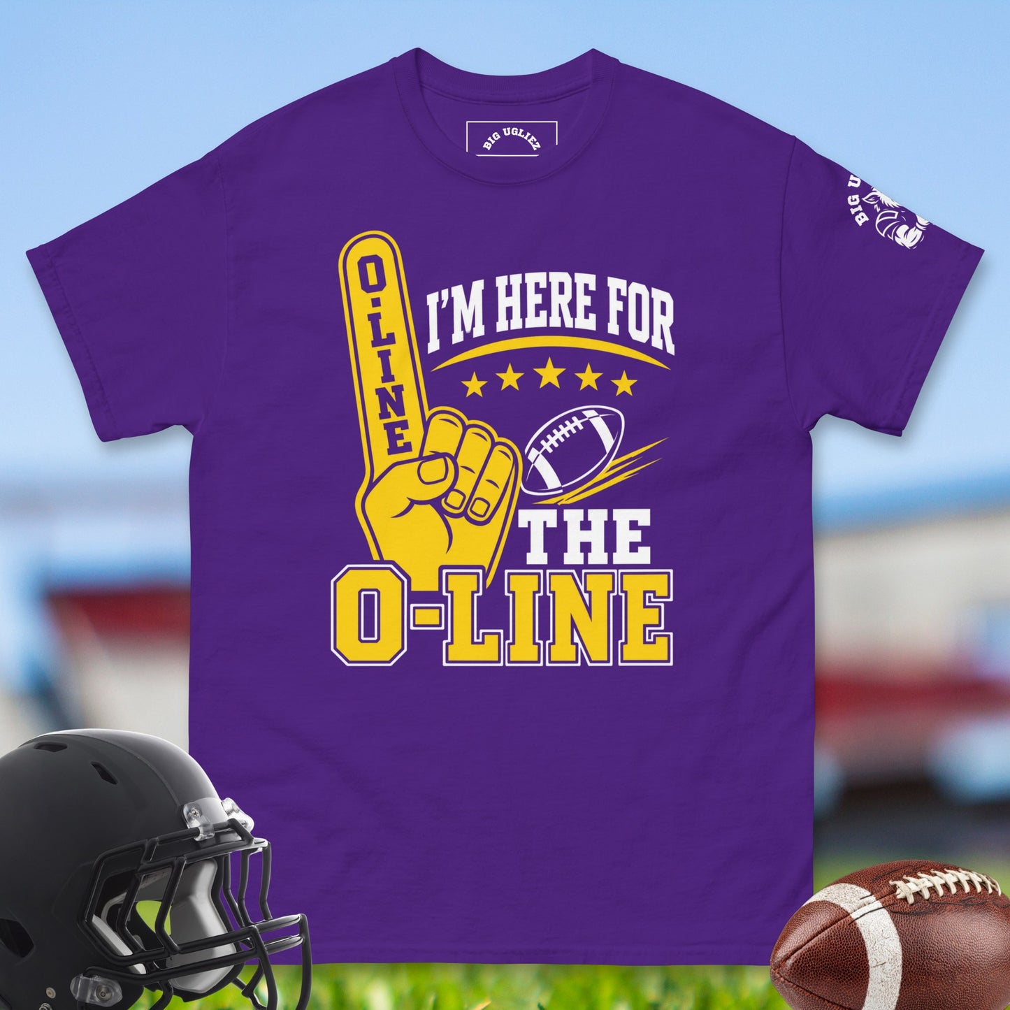 I_m_Here_For_The_O-Line_T-shirt_for_Offensive_Lineman_in_Purple