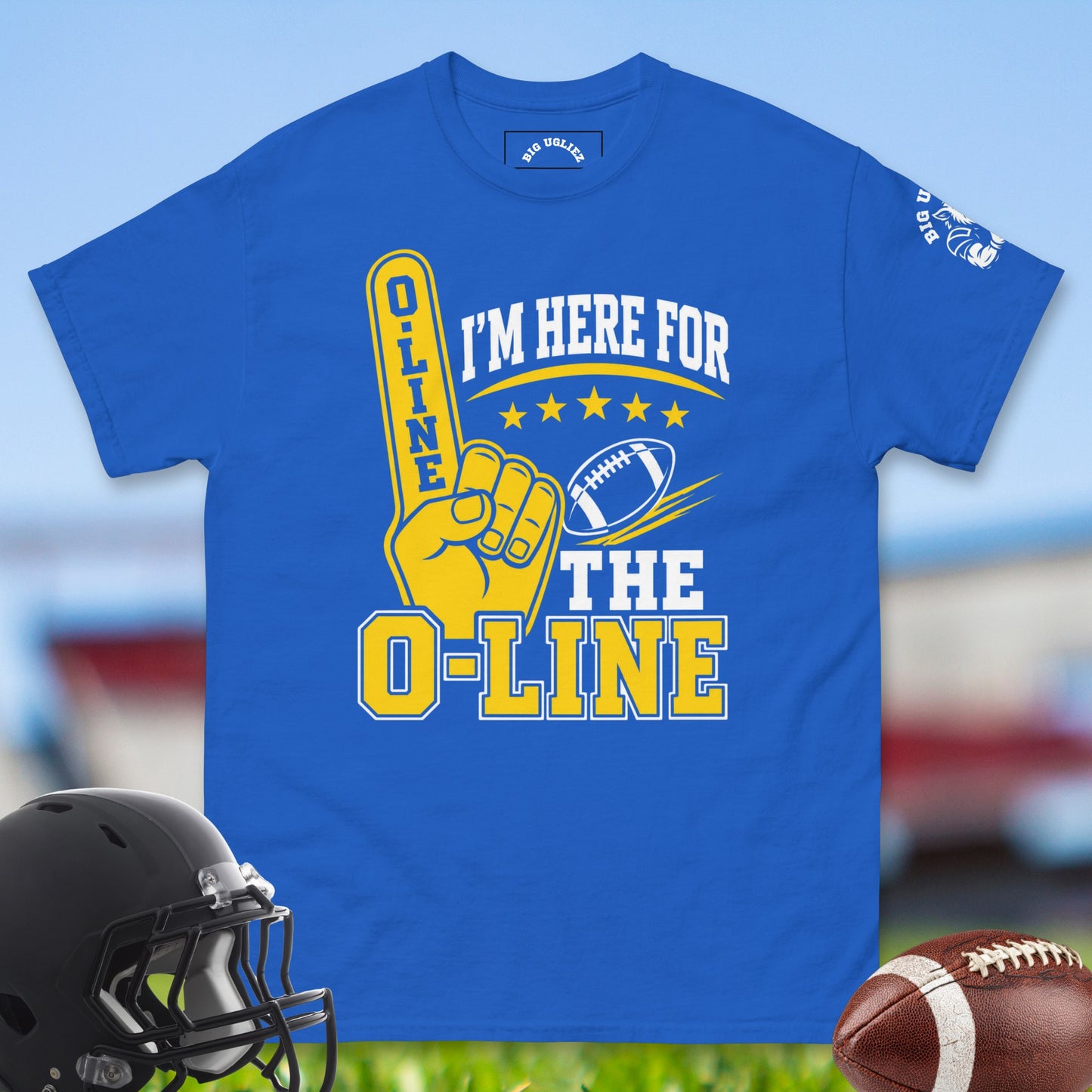 I_m_Here_For_The_O-Line_T-shirt_for_Offensive_Lineman_in_Royal
