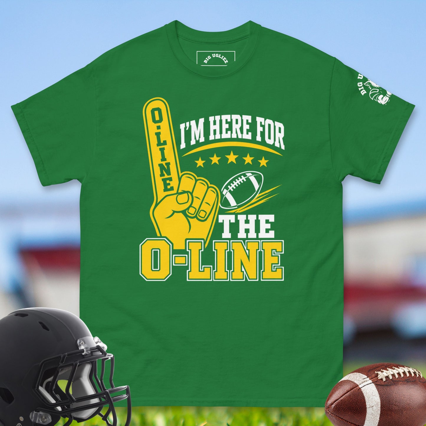 I_m_Here_For_The_O-Line_T-shirt_for_Offensive_Lineman_in_Turf_Green