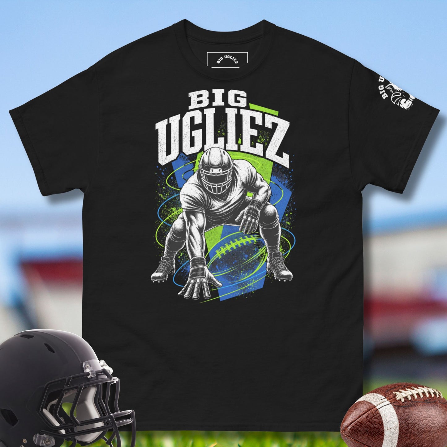It's Go Time T-shirt for the O-line by Big Ugliez in black