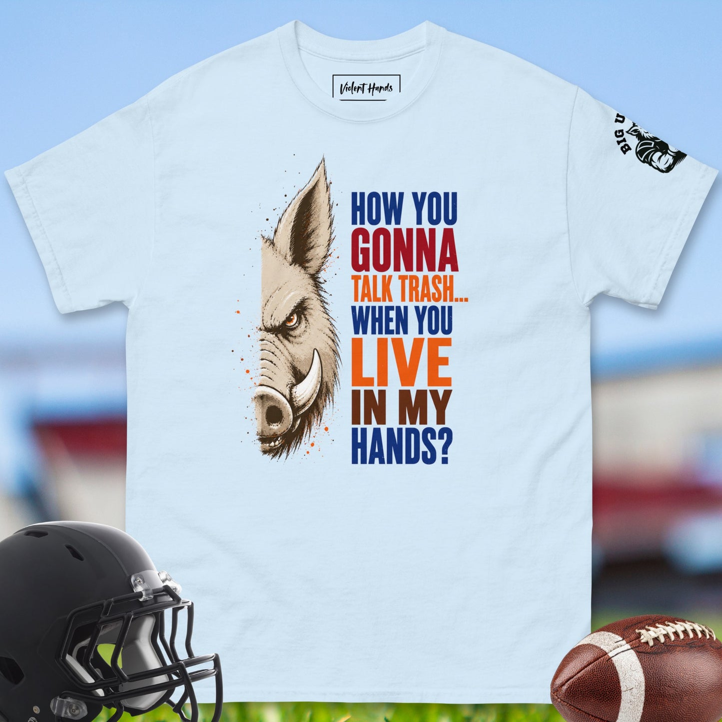 Live_In_My_Hands_T-shirt_for_Offensive_Lineman_in_Light_Blue