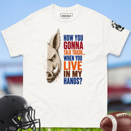 Live_In_My_Hands_T-shirt_for_Offensive_Lineman_in_White