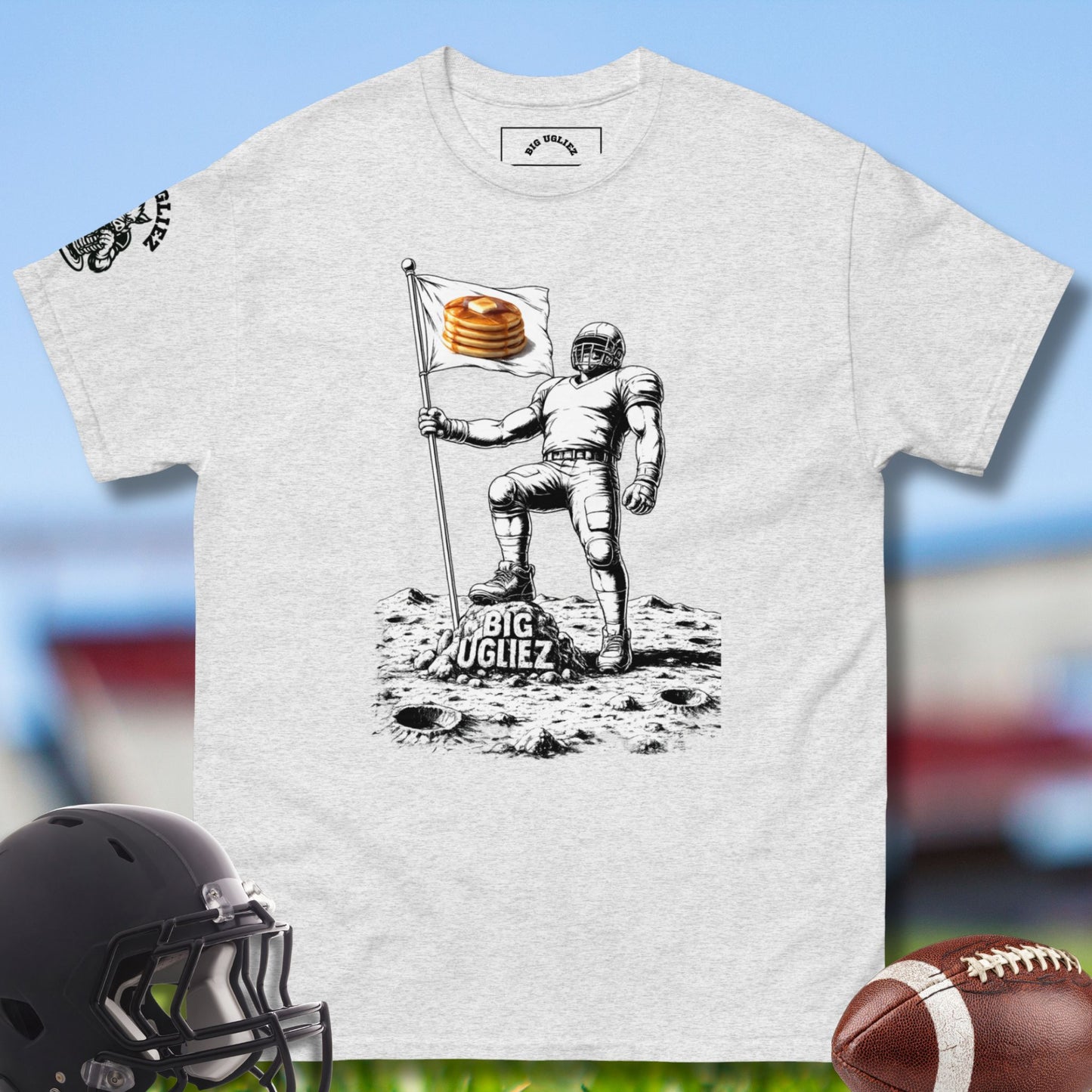 Mission: Pancaked Delivered Tshirt for Offensive Line in ash