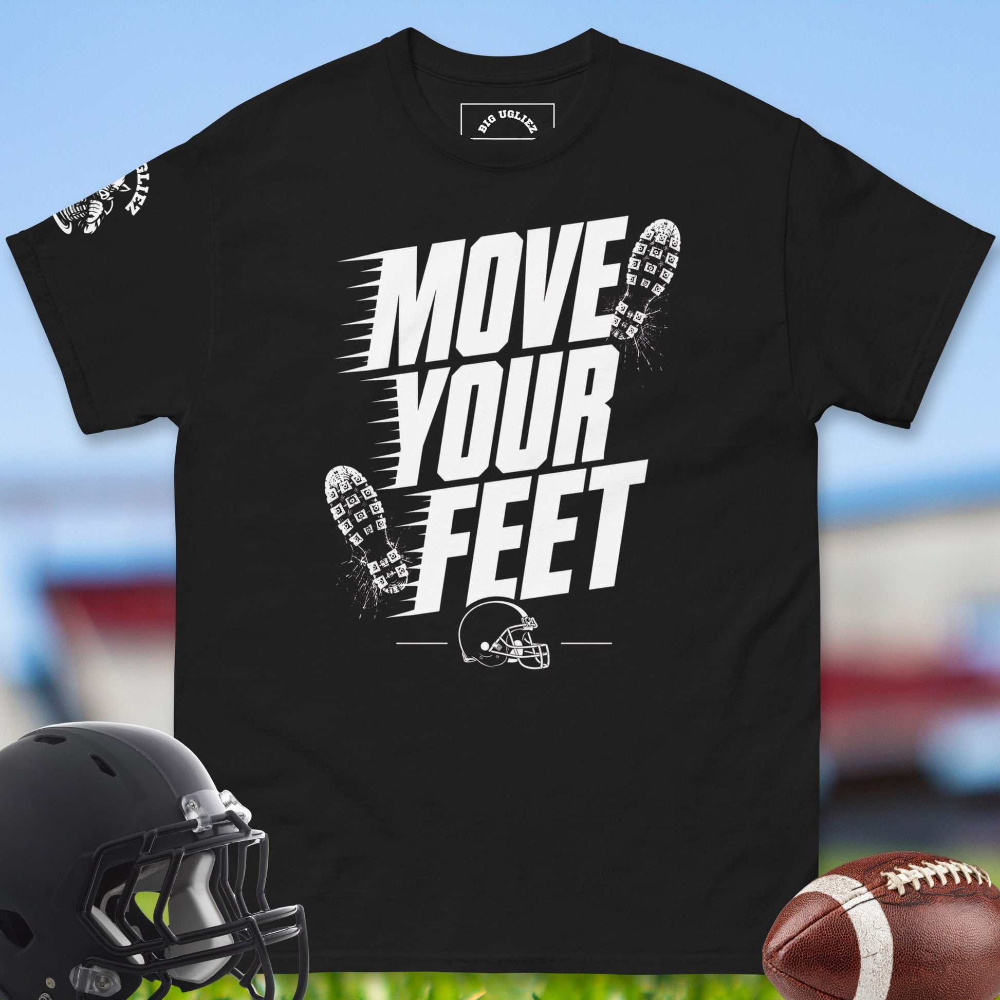 Move_Your_Feet_T-shirt_for_Offensive_Lineman_in_Black