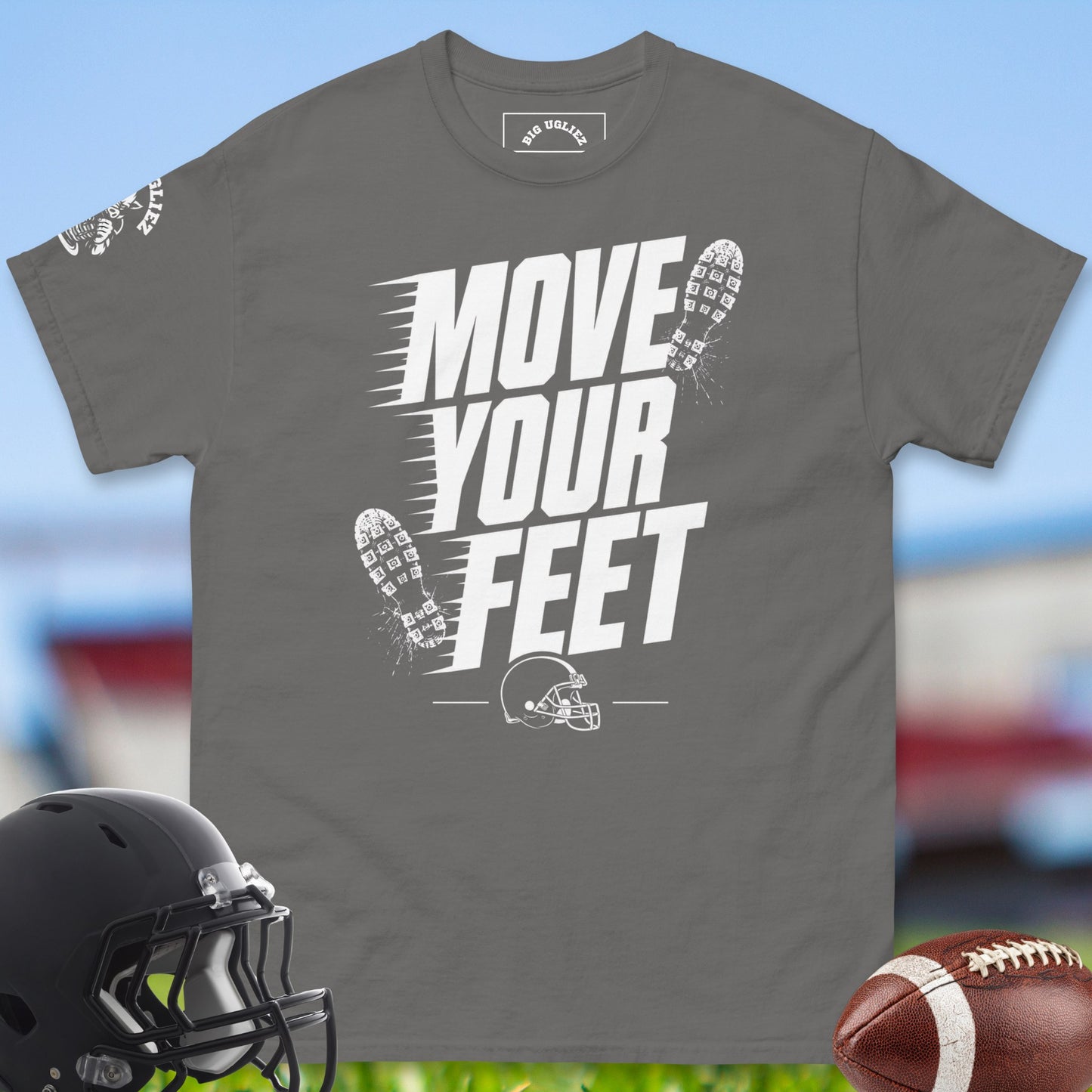 Move_Your_Feet_T-shirt_for_Offensive_Lineman_in_Charcoal