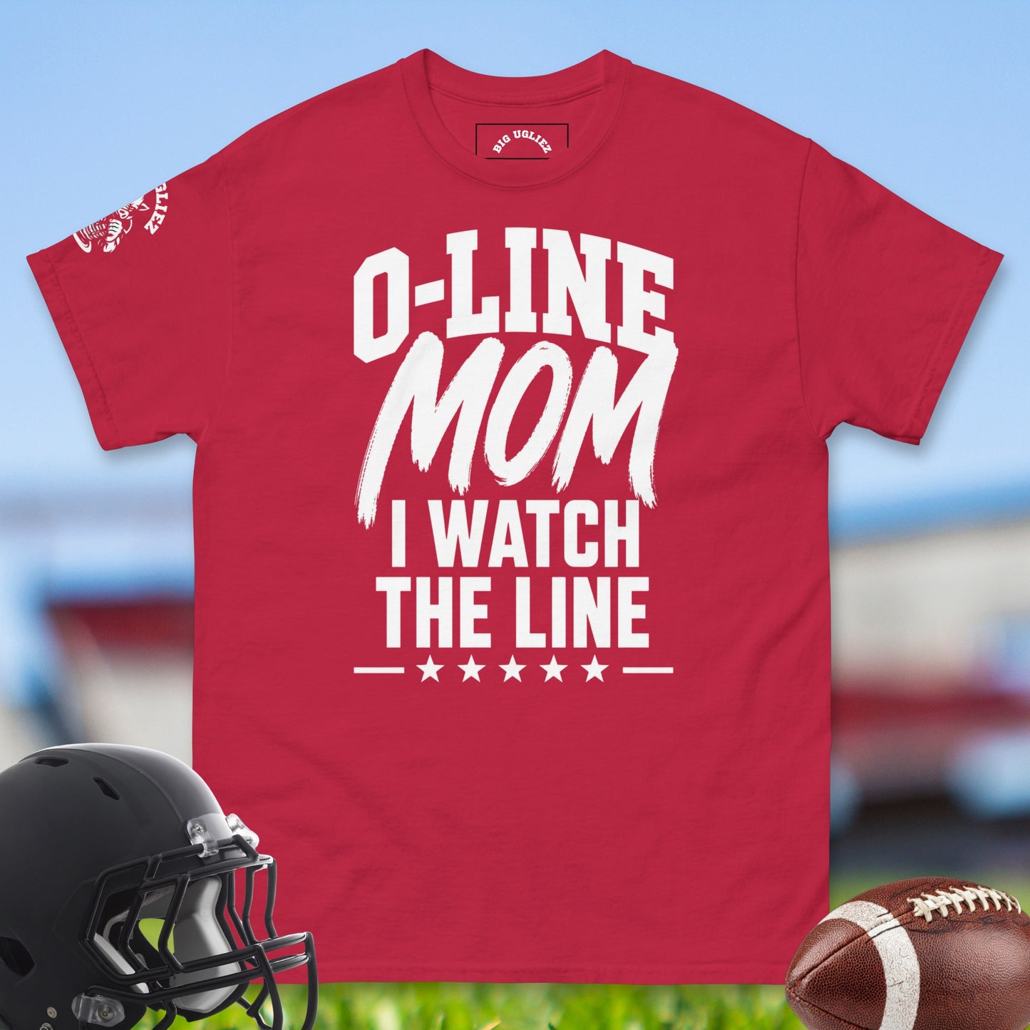 O-Line_Mom_T-shirt_for_Offensive_Lineman_in_Cardinal