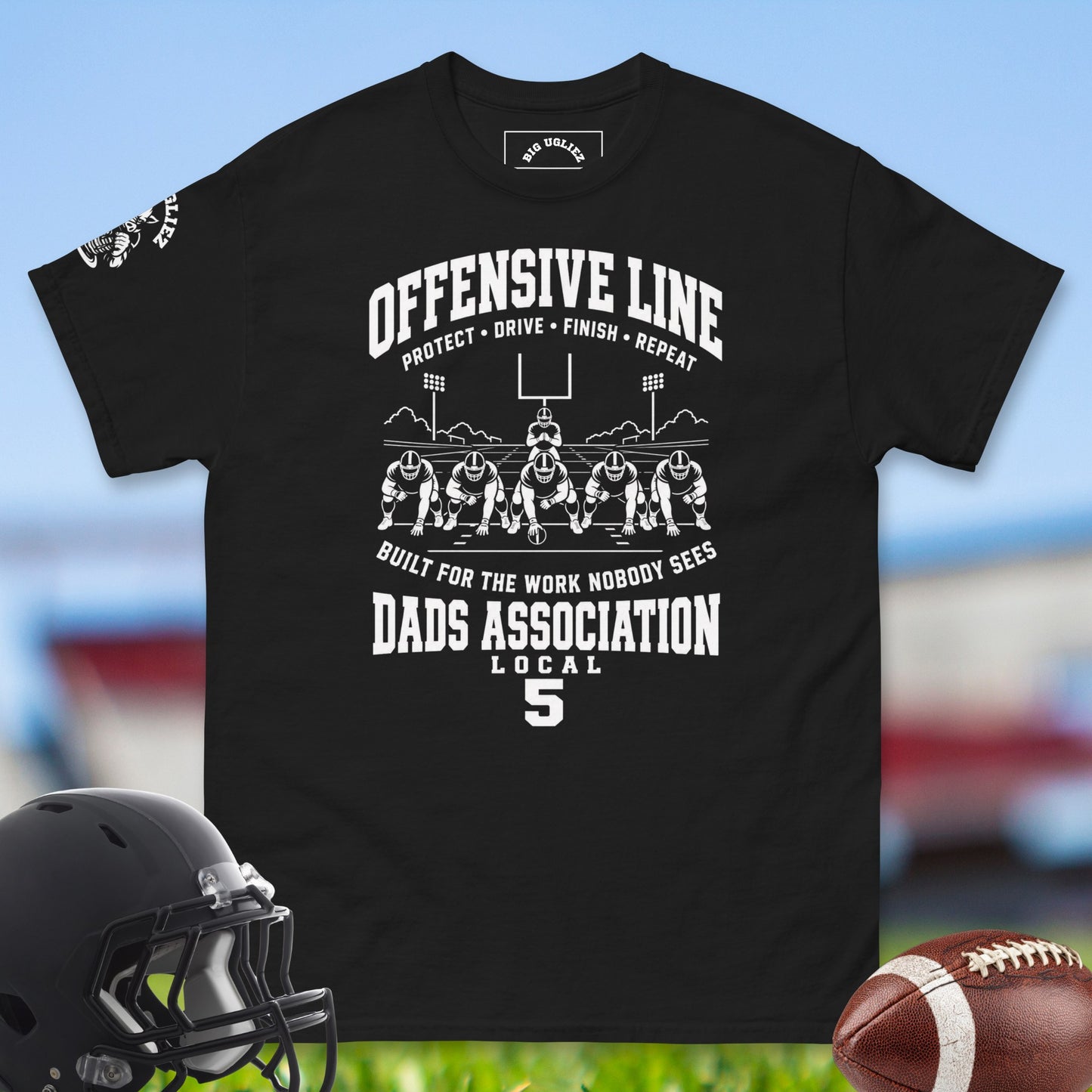 Offensive_Line_Dads_Association_T-shirt_for_Offensive_Lineman_in_Black