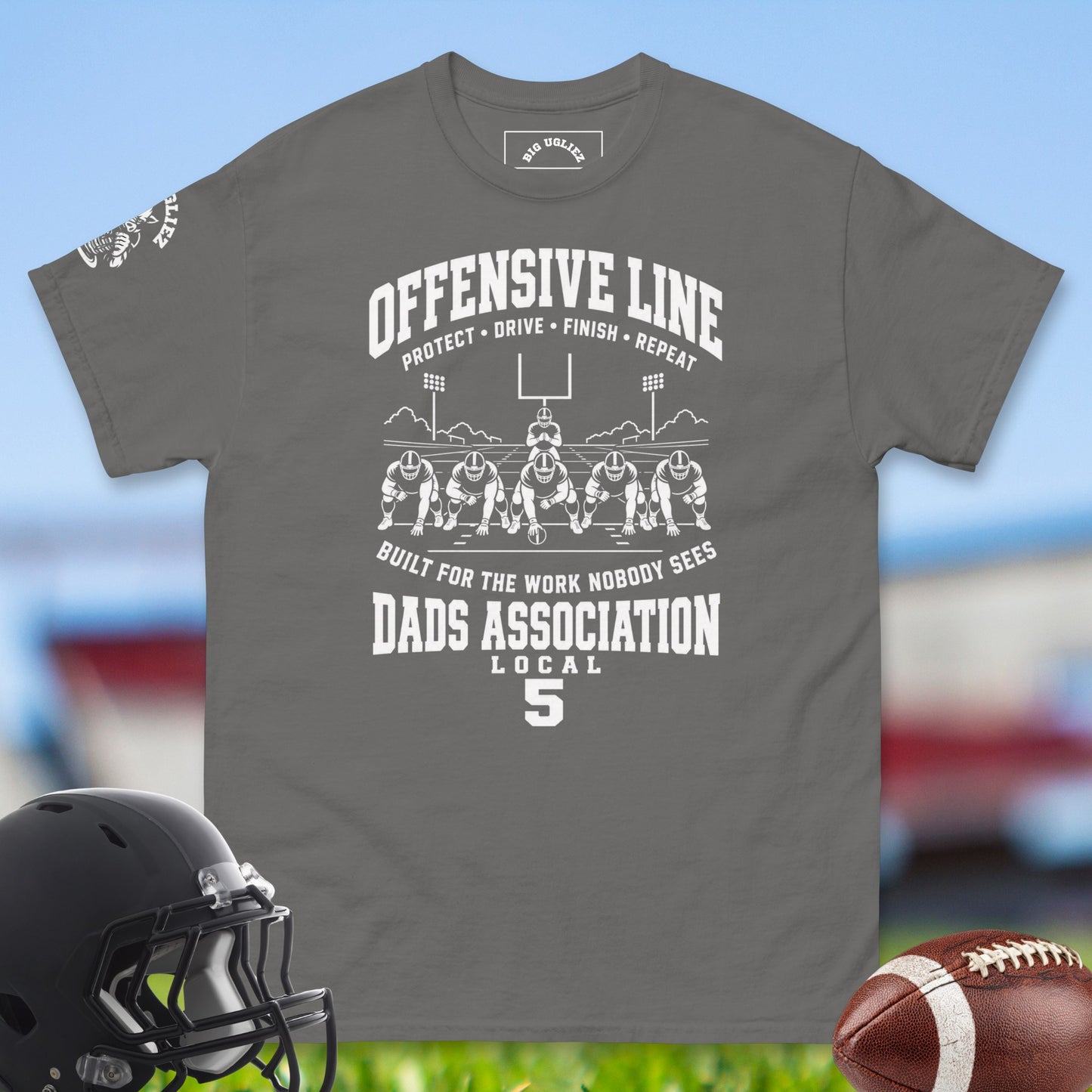 Offensive_Line_Dads_Association_T-shirt_for_Offensive_Lineman_in_Charcoal
