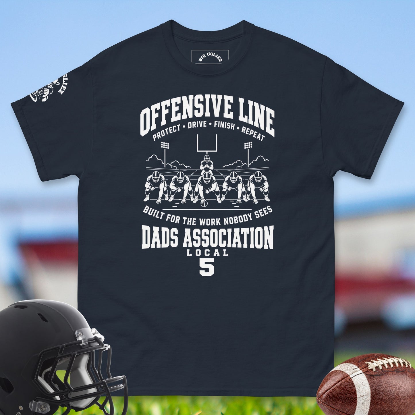 Offensive_Line_Dads_Association_T-shirt_for_Offensive_Lineman_in_Navy
