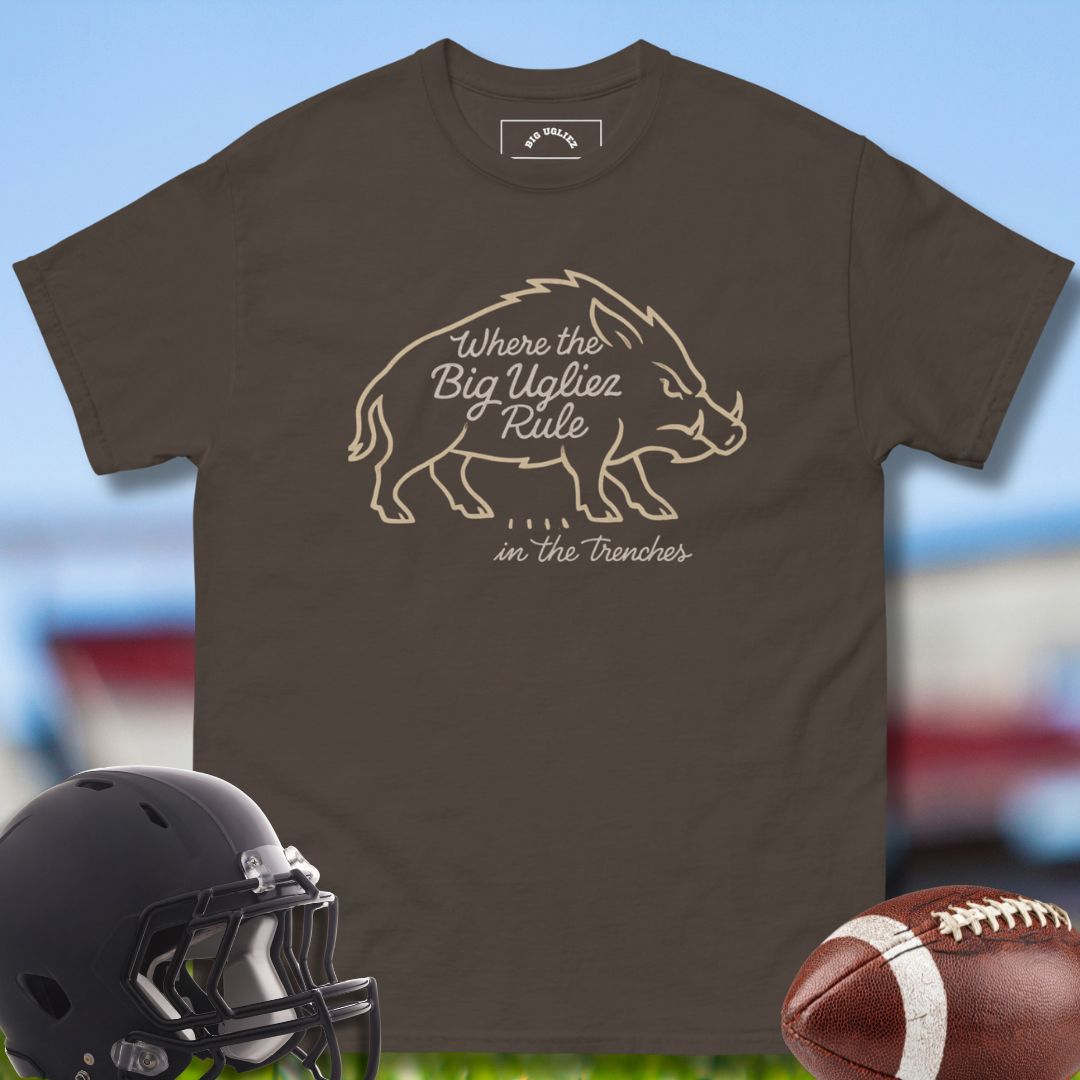 Offensive Lineman Tshirt Where the Big Ugliez Rule